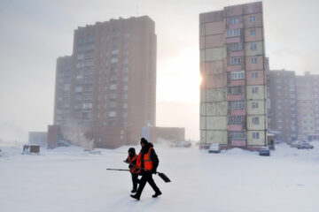 Морозы, несмотря на календарную весну, не отпускают Норильск