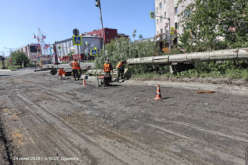Капремонт участка дороги на улице Островского начали в Дудинке