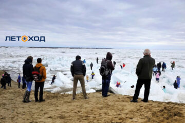 Кромка льда на Енисее всего в 70 километрах от Дудинки